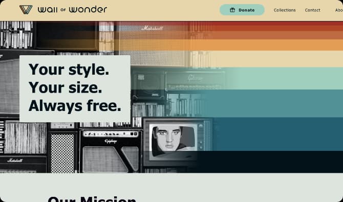 wall of wonder project work screen shot